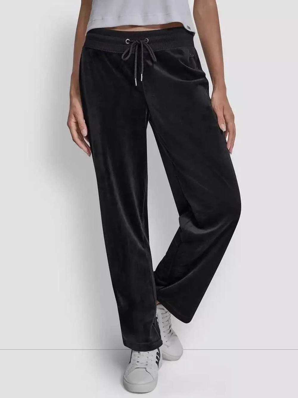 Calvin Klein Black Wide Leg Drawstring Pants